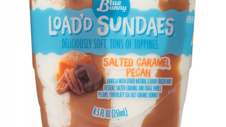 Blue Bunny Load'd Sundaes Salted Caramel Pecan, 8,5