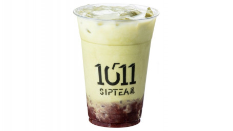 C2. Matcha Red Bean Milk Tea