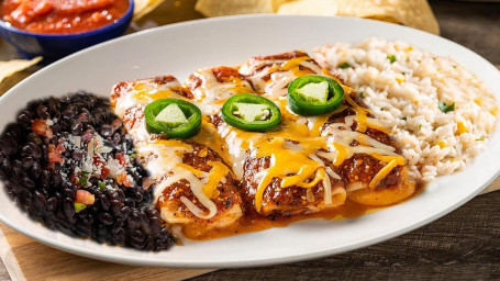 Tres Cheese Enchiladas (Vegetarisk)