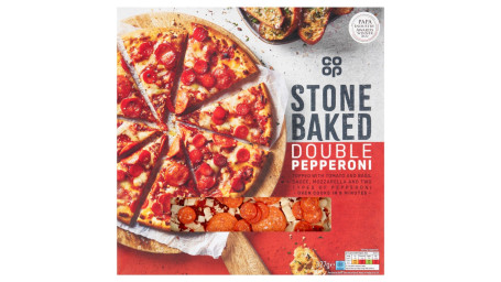 Co-Op Stenbagt Dobbelt Pepperoni Pizza 327G