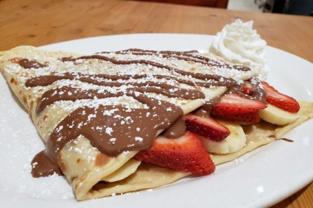 White Chocolate Strawberry Crepe