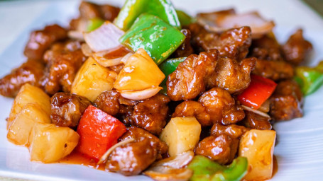 E12. Sweet Sour Pork Bō Luó Gǔ Lǔ Ròu