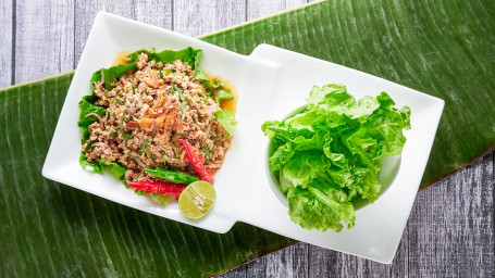 Pork Laab (Spicy) Tài Shì Ròu Suì Zhū Shēng Cài Bāo