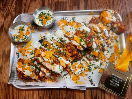 Buffalo Wings With A Creamy Blue Cheese Dip (Award Winning)