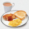 shāo zhī jī bā． pèi shí pǐn、 duō shì、 chá fēi chicken steak． w food． w toast． w tea or coffee