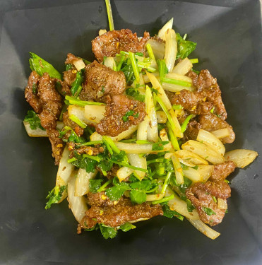 Beef Marinated With Cumin And Stir-Fried With Onion And Coriander Zī Rán Niú Ròu