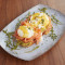 Poached Eggs With Smoked Salmon, Avocado Poached Eggs On A Sourdough Toast With Hollandaise