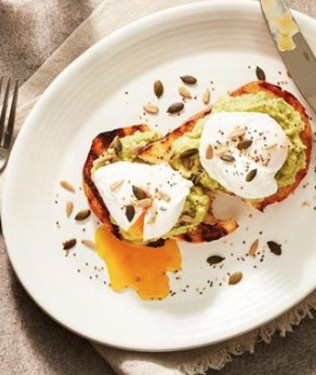 Avocado Poached Eggs (V)