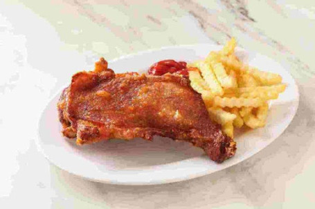 Zhà Jī Pí Shǔ Tiáo Cān Deep Fried Chicken Thigh And Leg With French Fries