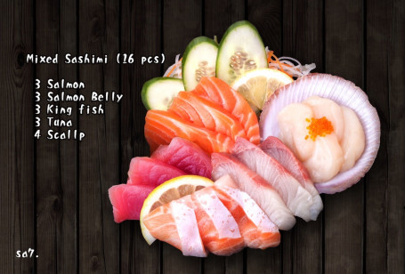 Mixed Sashimi (16 Pieces)