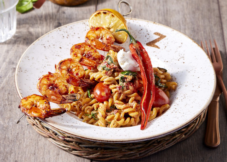 Ny Ikke-Gluten Piccante King Prawn Pasta