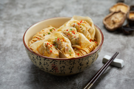 H10 Sì Chuān Chāo Shǒu Bàn Miàn La Mian With Pork Dumpling In Hot Chilli Vinaigrette (Dry)