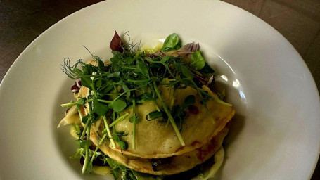 Crêpe Ouverte À La Crème De Champignons