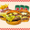 3 Burgers Grelhados Fritas Mega 3 Refri