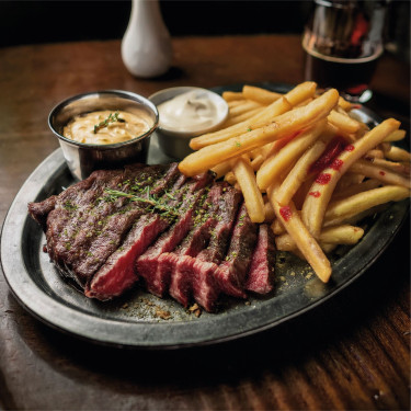 600G Usa Angus Skirt Steak Frites 600Kè Ān Gé Sī Xī Yǒu Bù Wèi Wài Qún Niú Bā Pèi Bā Mǎ Chén Zhī Shì Chāo Cuì Shǔ Tiáo