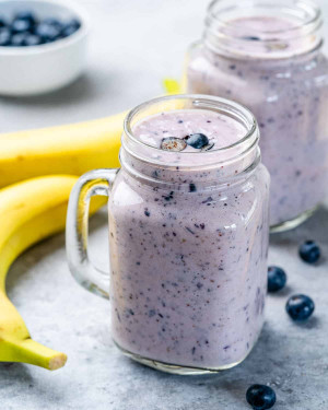 Blaabaer Banan Smoothie