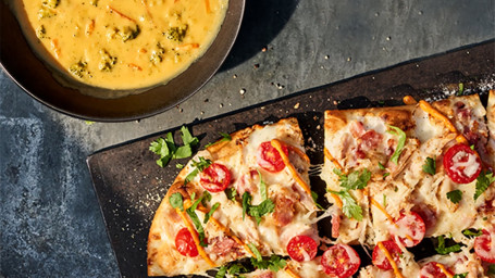 Fladbrød Pizza Og Suppe Mac