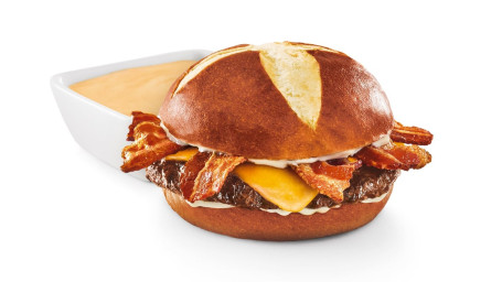 Pretzel Bacon Beer-Cheese Burger