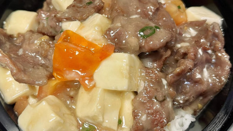 Tomato Beef Tofu Rice Bowl Fān Jiā Dòu Fǔ Niú Ròu Fàn